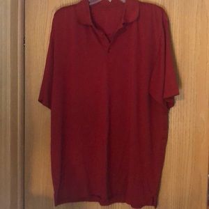 Men’s Lg Antiqua Red Short Sleeve Polo Shirt.
